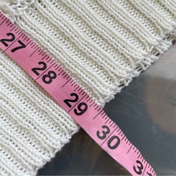 Lafayette 148 Cream open‎ knit short sleeve sweater tunic 100% Hemp size XL - Picture 9 of 9